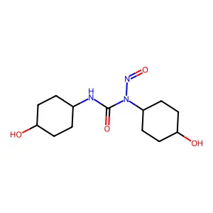 1,3-bis(4-hydroxycyclohexyl)-1-nitrosourea structure