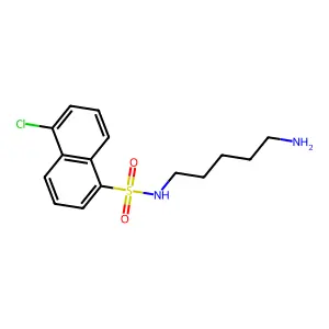N-(5-aminopentyl)-5-chloronaphthalene-1-sulfonamide structure
