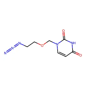 1-(2-azidoethoxymethyl)pyrimidine-2,4-dione structure