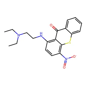 1-[2-(diethylamino)ethylamino]-4-nitrothioxanthen-9-one structure
