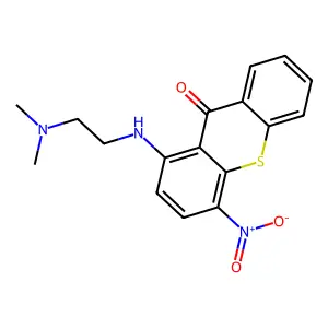 1-[2-(dimethylamino)ethylamino]-4-nitrothioxanthen-9-one structure