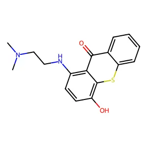 1-[2-(dimethylamino)ethylamino]-4-hydroxythioxanthen-9-one structure
