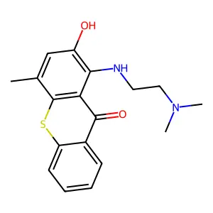 1-[2-(dimethylamino)ethylamino]-2-hydroxy-4-methylthioxanthen-9-one structure