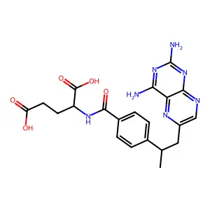 10-Methyl-10-deazaaminopterin structure