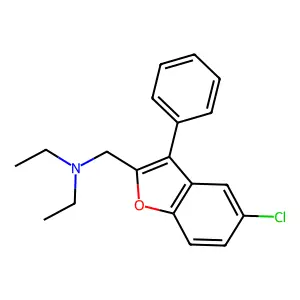 N-[(5-chloro-3-phenyl-1-benzofuran-2-yl)methyl]-N-ethylethanamine structure