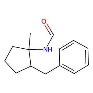 N-(2-benzyl-1-methylcyclopentyl)formamide structure
