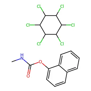 1,2,3,4,5,6-hexachlorocyclohexane;naphthalen-1-yl N-methylcarbamate structure