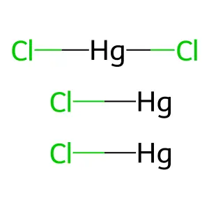 Mercury chloride (Hg2Cl2), mixt. with mercury chloride (HgCl2) structure