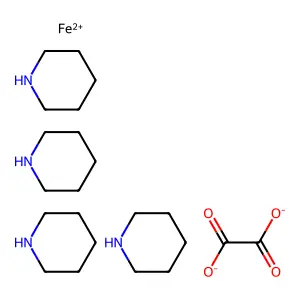 iron(2+)oxalatetetrakis(piperidine) structure