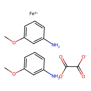Bis(m-anisidine)oxalatoiron structure