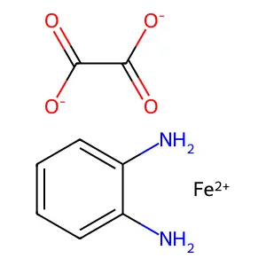 (o-Phenylenediamine)oxalatoiron structure