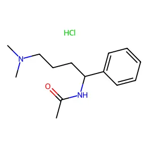 N-[4-(dimethylamino)-1-phenylbutyl]acetamidehydrochloride structure