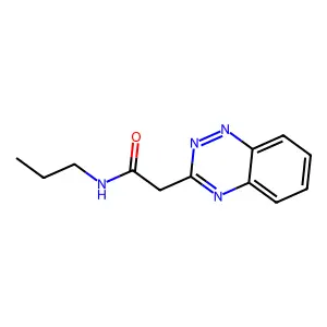 N-Propyl-1,2,4-benzotriazine-3-acetamide structure