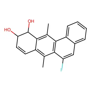 (10S,11S)-6-fluoro-7,12-dimethyl-10,11-dihydrobenzo[a]anthracene-10,11-diol structure