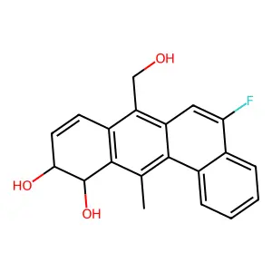 (10S,11S)-5-fluoro-7-(hydroxymethyl)-12-methyl-10,11-dihydrobenzo[a]anthracene-10,11-diol structure