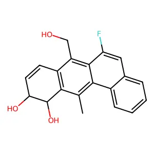 (10S,11S)-6-fluoro-7-(hydroxymethyl)-12-methyl-10,11-dihydrobenzo[a]anthracene-10,11-diol structure