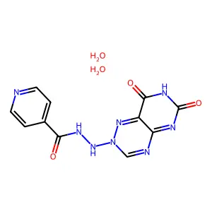 N'-(6,8-dioxopyrimido[4,5-e][1,2,4]triazin-2-yl)pyridine-4-carbohydrazidedihydrate structure