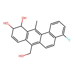 (10S,11S)-4-fluoro-7-(hydroxymethyl)-12-methyl-10,11-dihydrobenzo[a]anthracene-10,11-diol structure