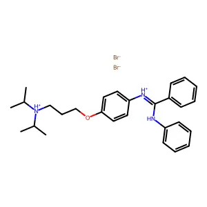 Benzamidine, N-(p-(3-(diisopropylamino)propoxy)phenyl)-N'-phenyl-, dihydrobromide structure