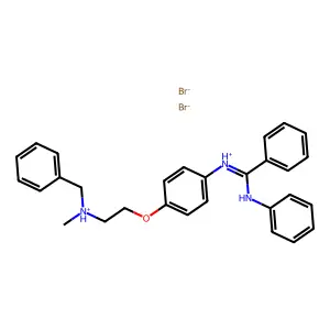 Benzamidine, N-(p-(2-(benzylmethylamino)ethoxy)phenyl)-N'-phenyl-, dihydrobromide, hydrate structure