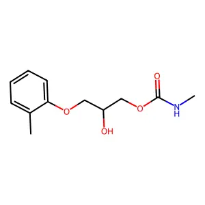 [2-hydroxy-3-(2-methylphenoxy)propyl] N-methylcarbamate structure