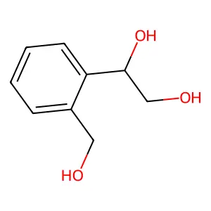1-[2-(hydroxymethyl)phenyl]ethane-1,2-diol structure