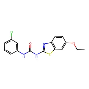 1-(3-chlorophenyl)-3-(6-ethoxy-1,3-benzothiazol-2-yl)urea structure