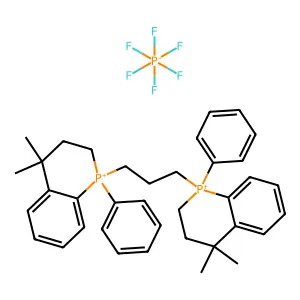 1-[3-(4,4-dimethyl-1-phenyl-2,3-dihydrophosphinolin-1-ium-1-yl)propyl]-4,4-dimethyl-1-phenyl-2,3-dihydrophosphinolin-1-ium hexafluorophosphate structure