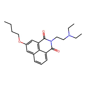 NAPHTHALIMIDE, 3-BUTOXY-N-(2-(DIETHYLAMINO)ETHYL)- structure