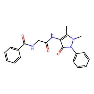 BENZAMIDE, N-((ANTIPYRINYLCARBAMOYL)METHYL)- structure