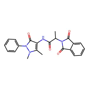 N-(1,5-dimethyl-3-oxo-2-phenylpyrazol-4-yl)-2-(1,3-dioxoisoindol-2-yl)propanamide structure