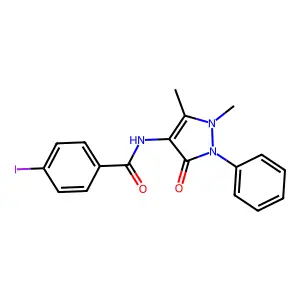 N-Antipyrinyl-p-iodobenzamide structure