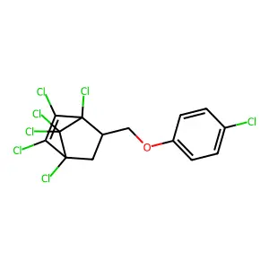 1,2,3,4,7,7-hexachloro-5-[(4-chlorophenoxy)methyl]bicyclo[2.2.1]hept-2-ene structure