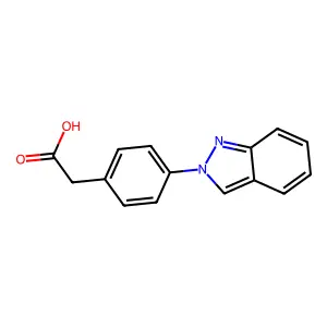 ACETIC ACID, (p-(2H-INDAZOL-2-YL)PHENYL)- structure