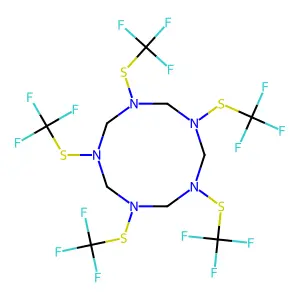 1,3,5,7,9-pentakis(trifluoromethylsulfanyl)-1,3,5,7,9-pentazecane structure