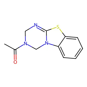 1-(2,4-dihydro-[1,3,5]triazino[2,1-b][1,3]benzothiazol-3-yl)ethanone structure