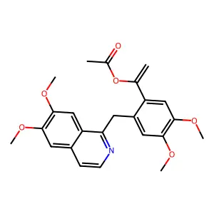 1-[2-[(6,7-dimethoxyisoquinolin-1-yl)methyl]-4,5-dimethoxyphenyl]ethenyl acetate structure