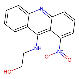 2-[(1-nitroacridin-9-yl)amino]ethanol structure