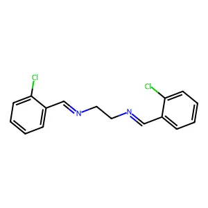 1-(2-chlorophenyl)-N-[2-[(2-chlorophenyl)methylideneamino]ethyl]methanimine structure