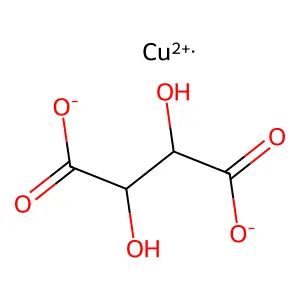 copper (2R,3R)-2,3-dihydroxybutanedioate structure