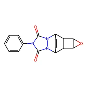 10-phenyl-4-oxa-8,10,12-triazapentacyclo[5.5.2.02,6.03,5.08,12]tetradec-13-ene-9,11-dione structure