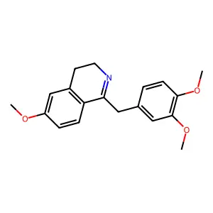 1-(3,4-dimethoxybenzyl)-6-methoxy-3,4-dihydroisoquinoline structure