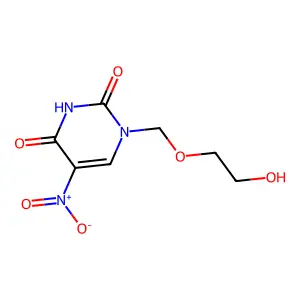 1-((2-Hydroxyethoxy)methyl)-5-nitrouracil structure
