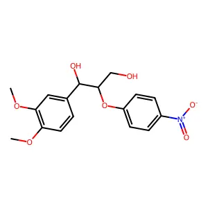 1-(3,4-dimethoxyphenyl)-2-(4-nitrophenoxy)propane-1,3-diol structure