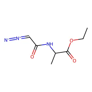 N-Diazoacetyl-D,L-alanine ethyl ester structure