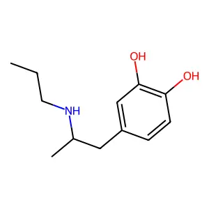 1,2-Benzenediol, 4-(2-(propylamino)propyl)- structure
