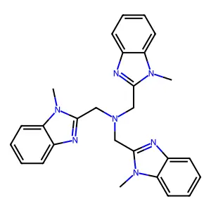 1-(1-methylbenzimidazol-2-yl)-N,N-bis[(1-methylbenzimidazol-2-yl)methyl]methanamine structure
