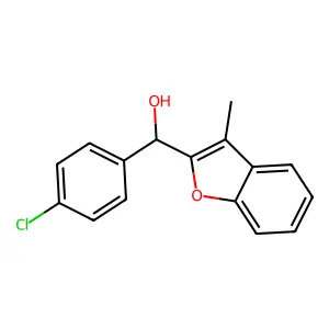 (4-chlorophenyl)-(3-methyl-1-benzofuran-2-yl)methanol structure
