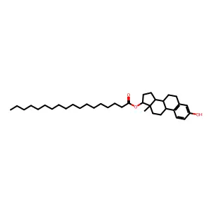 [(8R,9S,13S,14S,17S)-3-hydroxy-13-methyl-6,7,8,9,11,12,14,15,16,17-decahydrocyclopenta[a]phenanthren-17-yl] octadecanoate structure