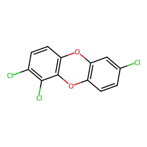 1,2,7-trichlorodibenzo-p-dioxin structure